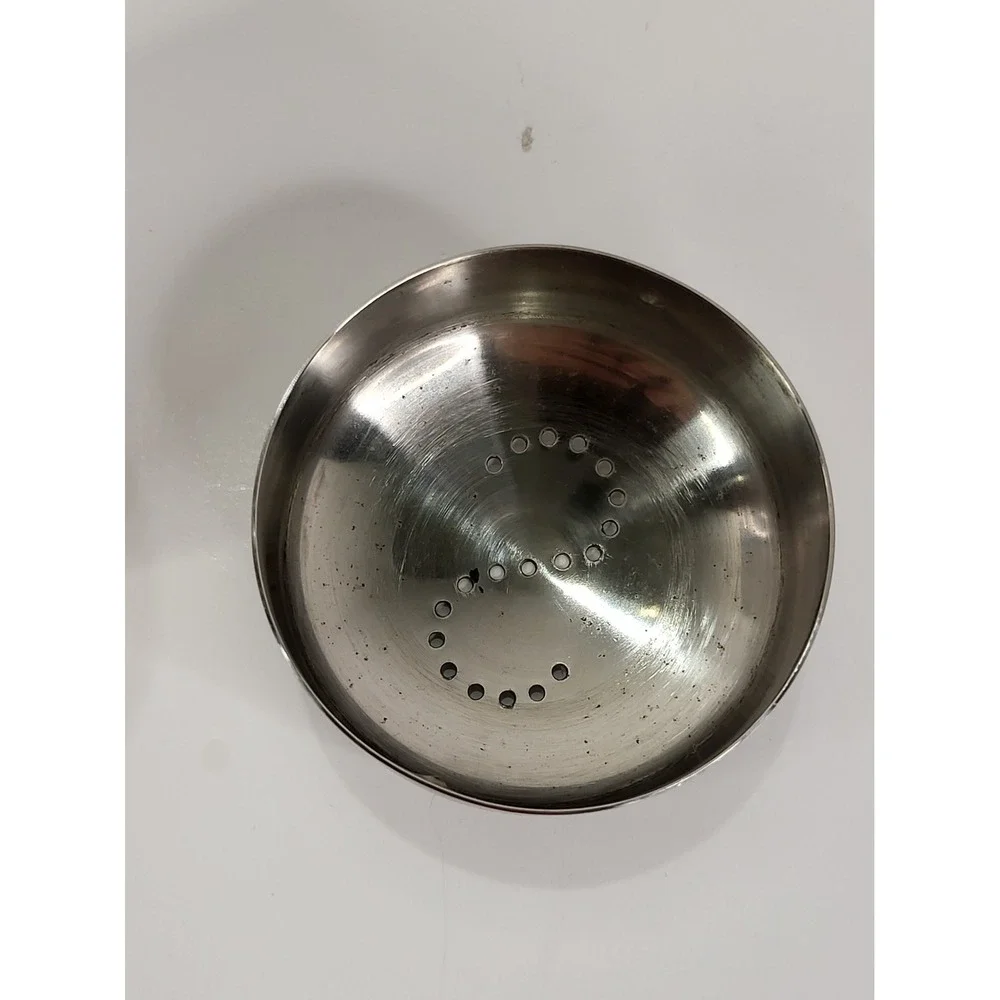 Vintage Stainless Steel Salt and Pepper Shakers Set Brushed Metal S P Lids